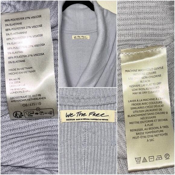 We the Free Hold Me Close Pullover sweater Women's Medium Sky Blue Purple - Picture 6 of 16